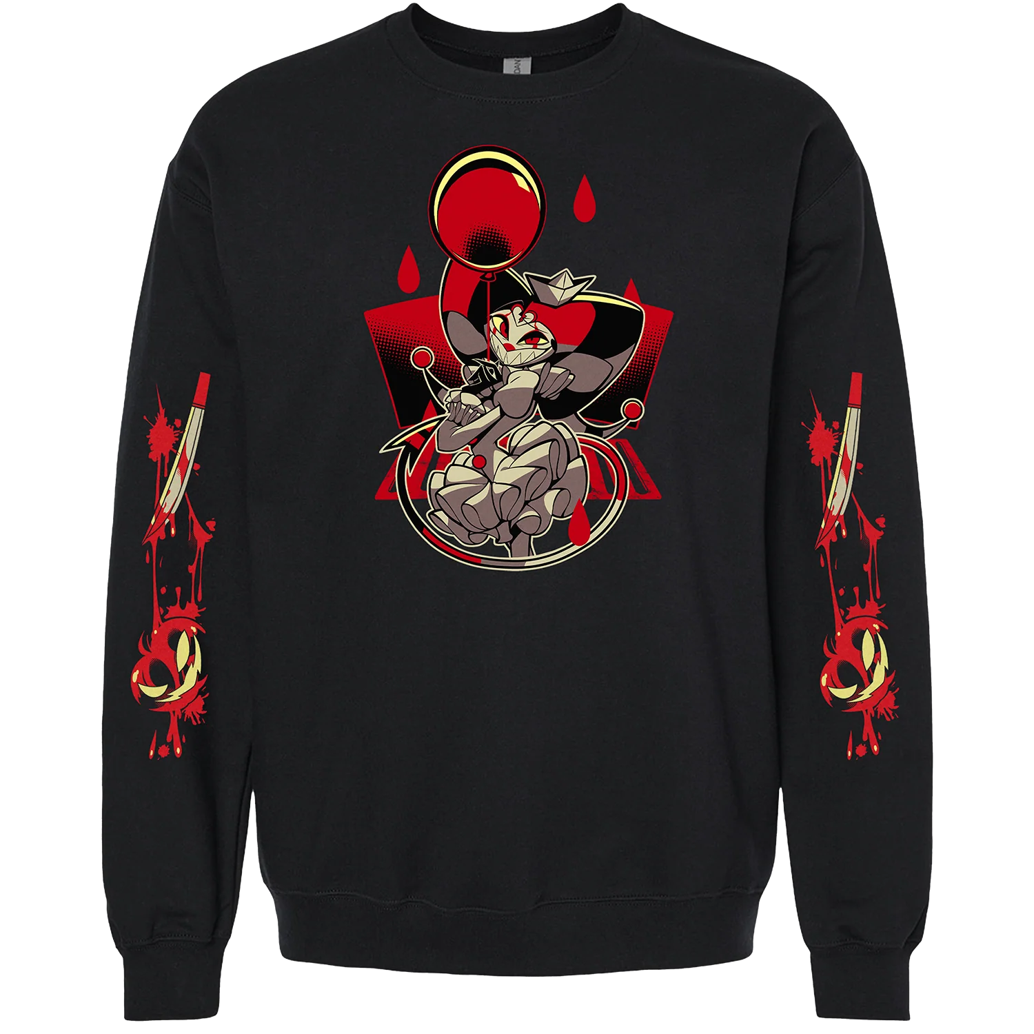 Crewneck Sweatshirt - Fizz Halloween Slasher w/Printed Sleeves *LAST CHANCE*