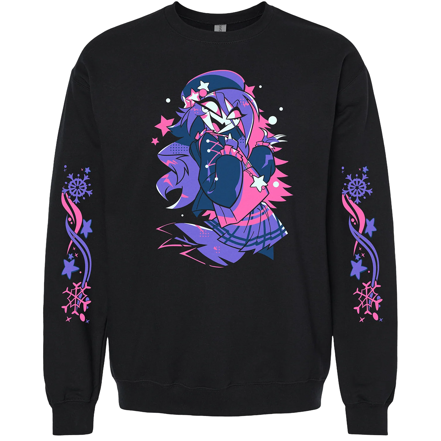 Crewneck Sweatshirt - Octavia - Cozy Winter w/Printed Sleeves *LAST CHANCE*