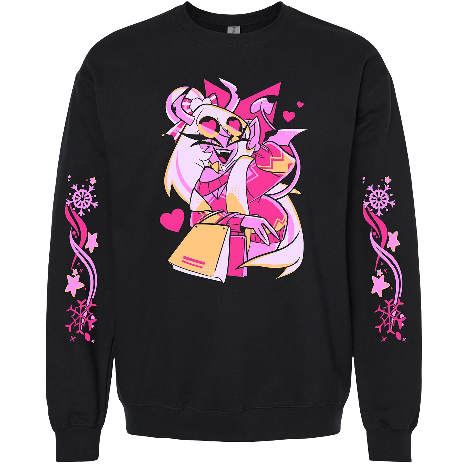 Crewneck Sweatshirt - Verosika - Cozy Winter w/Printed Sleeves *LAST CHANCE*