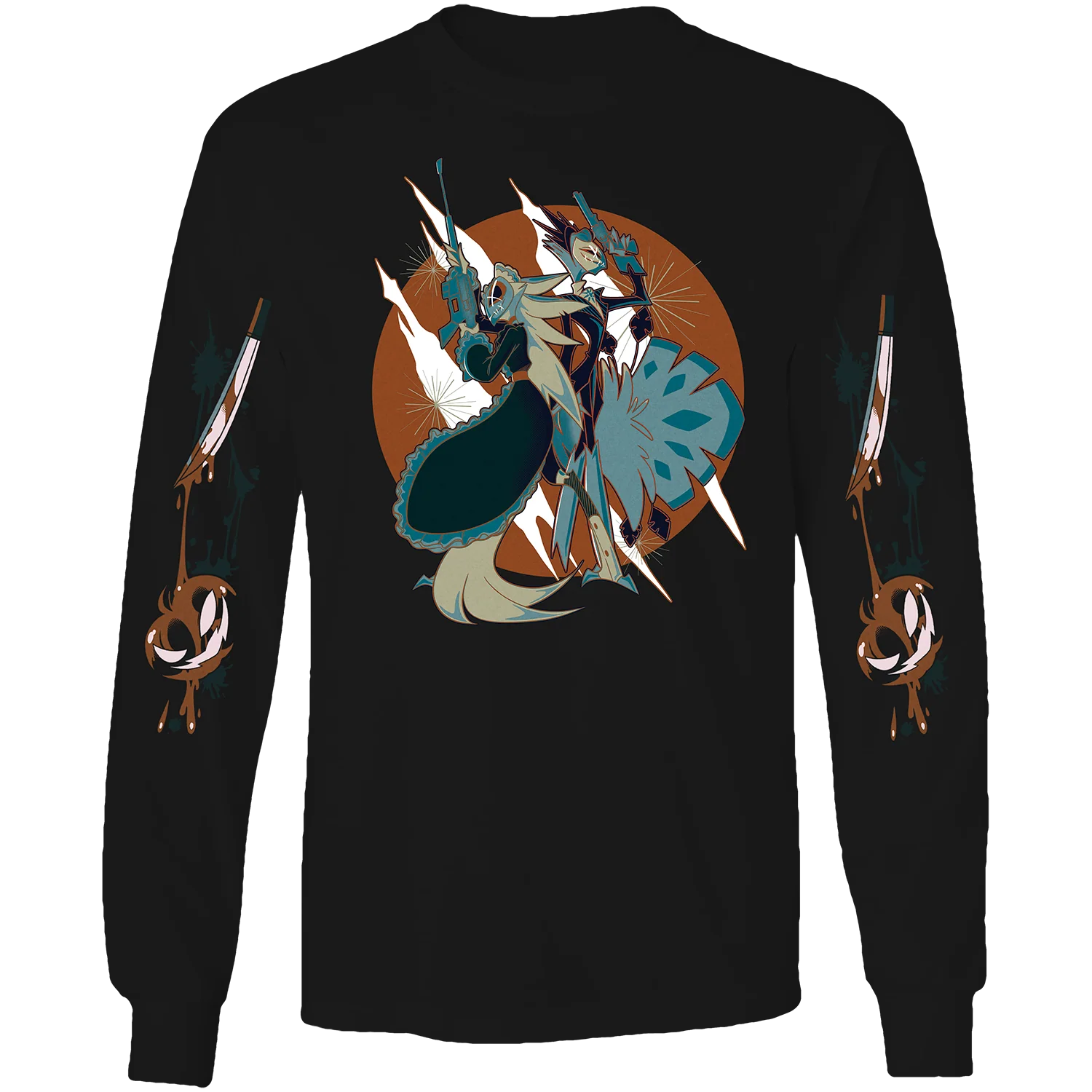 Long Sleeve Shirt - Andrealphus & Stella Halloween Slasher w/Printed Sleeves *LAST CHANCE*