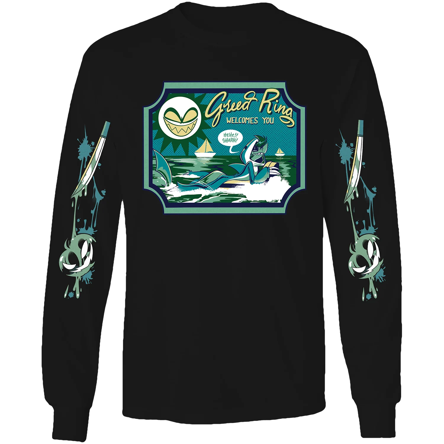 Long Sleeve Shirt - Chaz Halloween Slasher w/Printed Sleeves *LAST CHANCE*