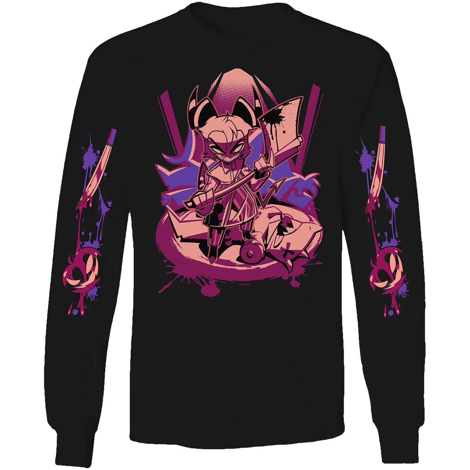 Long Sleeve Shirt - Crimson Slasher w/Printed Sleeves *LAST CHANCE*