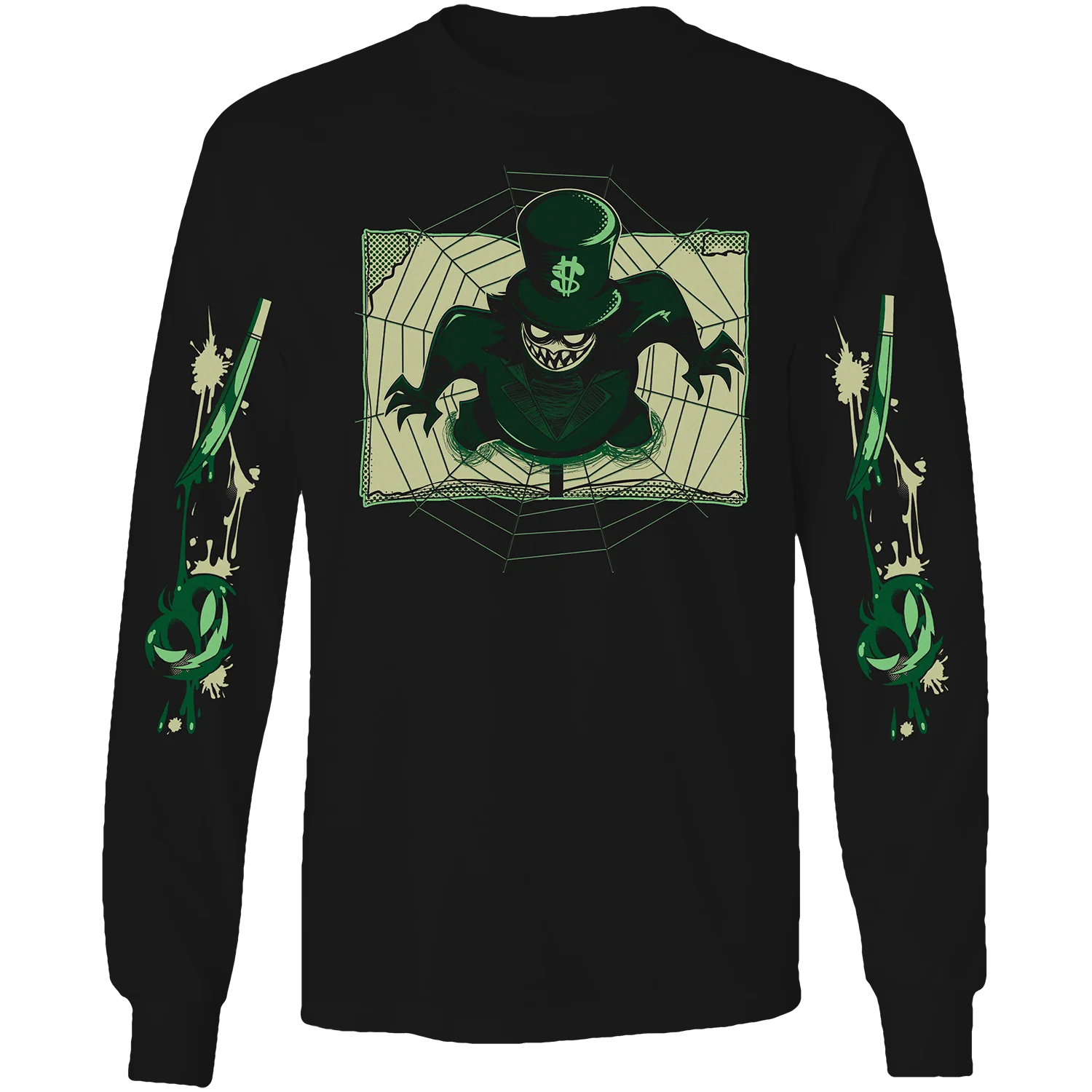 Long Sleeve Shirt - Mammon Halloween Slasher w/Printed Sleeves *LAST CHANCE*