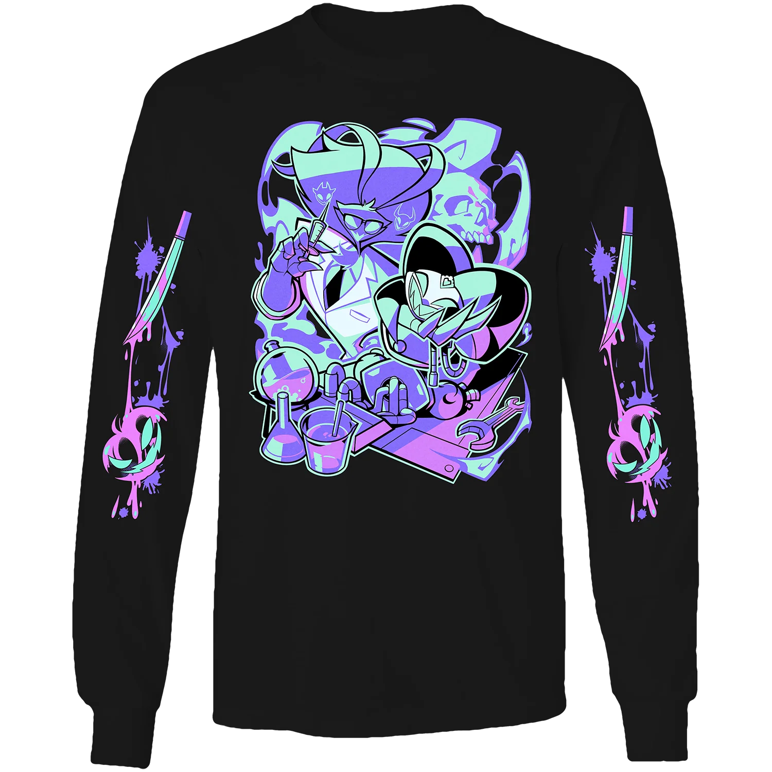 Long Sleeve Shirt - Ozzie Halloween Slasher w/Printed Sleeves *LAST CHANCE*