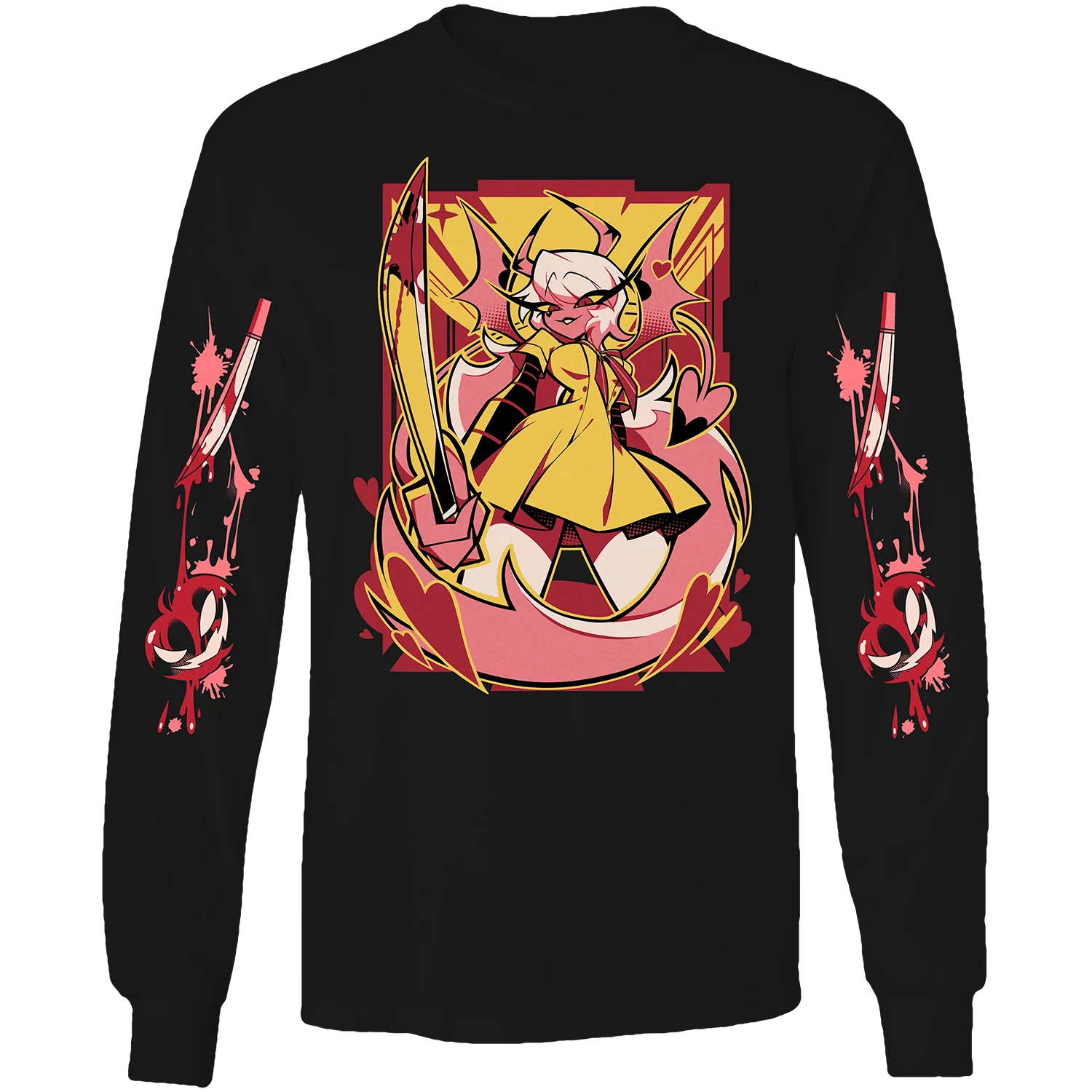 Long Sleeve Shirt - Verosika Halloween Slasher w/Printed Sleeves *LAST CHANCE*