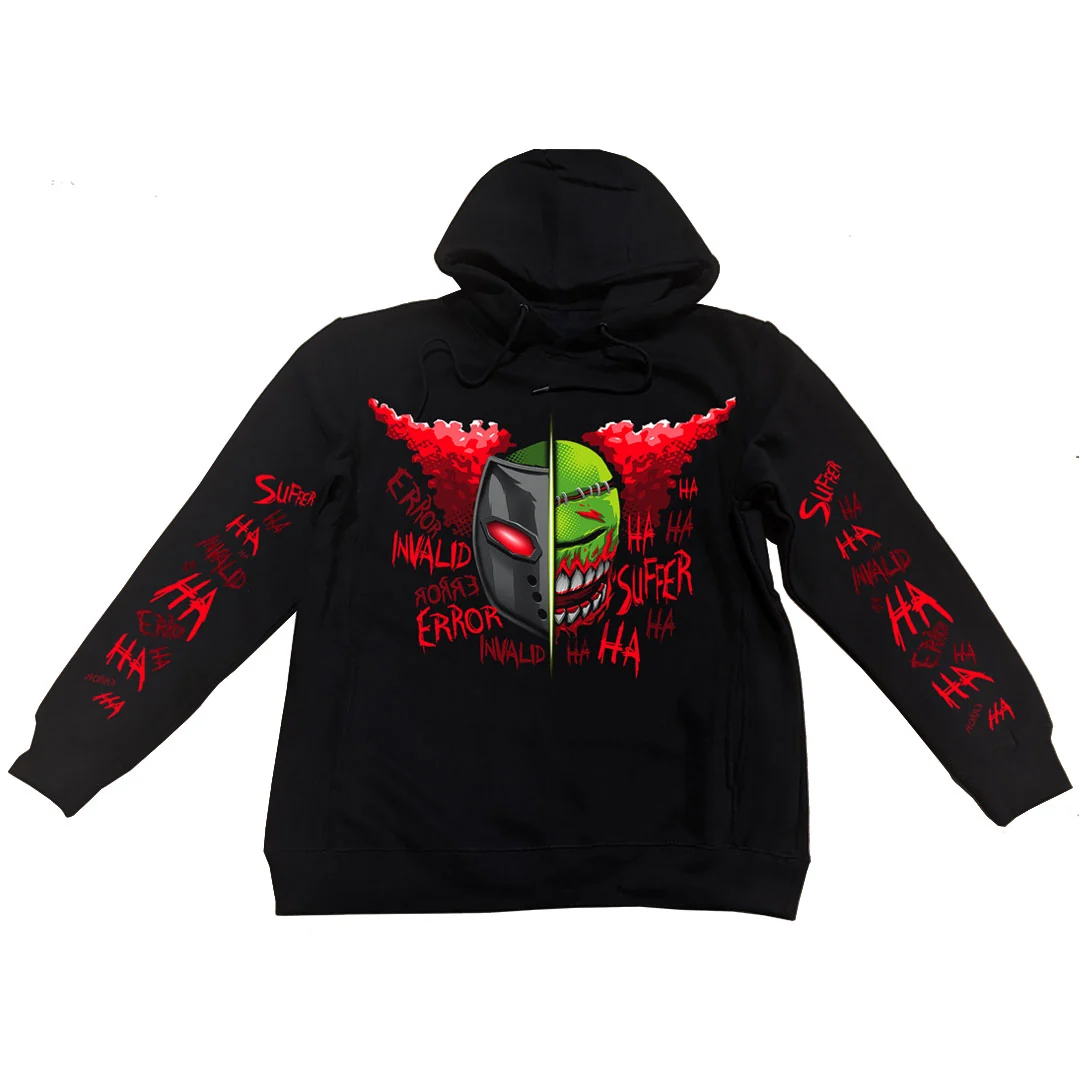 Pullover Hoodie - Faces of Tricky w/Printed Sleeves *LAST CHANCE*